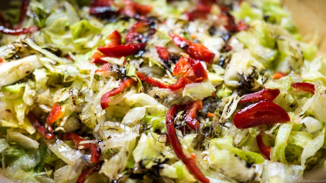 Iceberg lettuce with sweet red pepper recipe — Gina Lioti Cooking